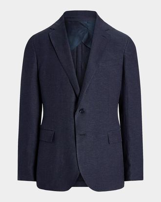 Ralph Lauren Purple Label Men & apos;s Hadley Hand-Tailored Silk-Linen Jacket