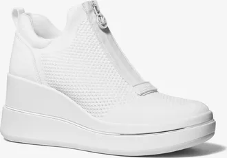 Michael Kors Emmy Mesh Zip-Up Wedge Trainer