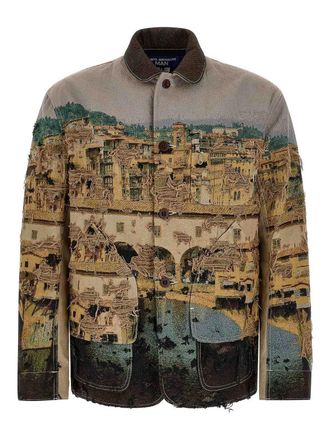 Junya Watanabe Jacquard square jacket