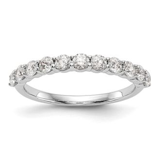 Diamond2Deal 14k White Gold Lab Grown Diamond Wedding Band Ring 0.77Ct Clarity- VS Color- G-H