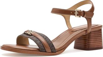 Michael Kors Mandy Mid Sandal Womens Sandals Brown : 7.5 M, Leather