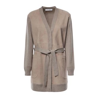 Max Mara C&aacute;rdigan de lana y cachemira - Knitwear - Mujer - Beige - S