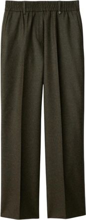 Burberry Elastic-Waist Wool Trousers, Brand Size 4 (US Size 2)