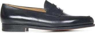 John Lobb Zwarte Loafer Schoenen Elegante Stijl - Heren - Loafers - Zwart - 40 EU - Leer - Schoenen