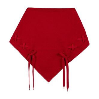 Simone Rocha Merino Wool Neckerchief Scarf - Red