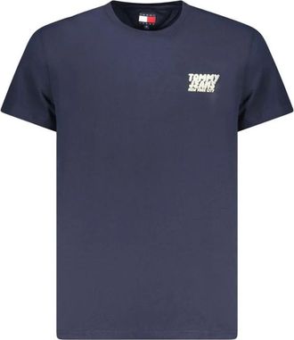Tommy Hilfiger Blauw Katoenen Heren T-shirt - Heren - T-shirts - Blauw - XL - Katoen - Tops