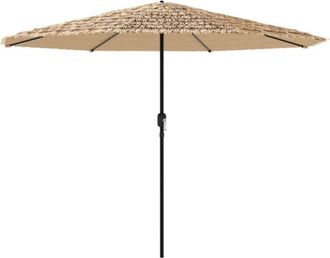 vidaXL Sombrilla De Jard&iacute;n Con Poste De Acero Marr&oacute;n 388x388x248 Cm Vidaxl