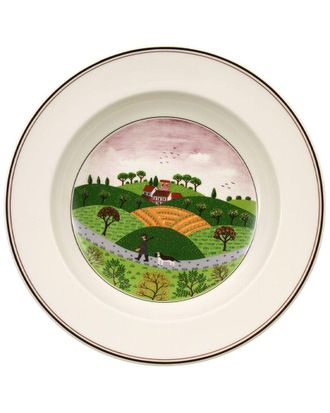 Villeroy & Boch Design Naif Hunter & Dog Rim Soup Bowl
