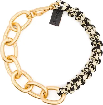 Plan C chunky-chain necklace - women - Polyester/Metal - One Size - Gold
