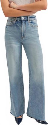 Daze Far Out High Rise Wide Leg Jean In Fools Gold