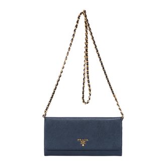 Prada Pre-owned Womens Wallet on Chain Mini - Black - One Size