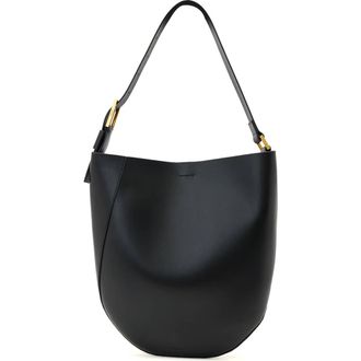 AllSaints Luna Leather Hobo Bag in Black at Nordstrom