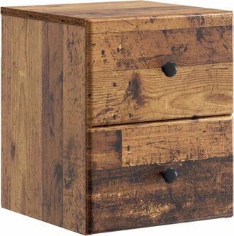 vidaXL Mesita De Noche De Pared Madera Envejecida 34,5 X 33 X 40 Cm Vidaxl