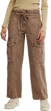 Free People Park Ave Cotton Cargo Pants in Dusted Cocoa at Nordstrom, Size X-Large