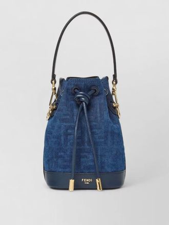 Fendi bucket bag gold tone hardware top handle