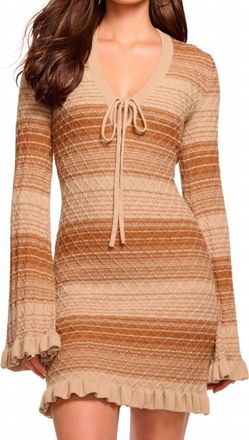 Ramy Brook Mary Wool Blend Mini Dress In Coffee Cable