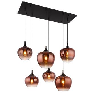 Globo Lighting L&aacute;mpara Colgante - Maxy - Rojo - Vidrio - Gran L&aacute;mpara De