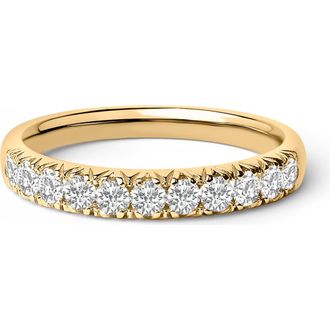 House of Brilliance 14K Gold 1/2 Cttw Round Diamond 11 Stone Classic Band in Yellow at Nordstrom, Size 7.5