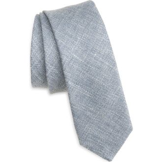 Eleventy Cashmere & Silk Tie in Denim at Nordstrom
