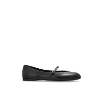 Max Mara Ballerinas, female, Black, Size: 12 US Leather Ballet Flats