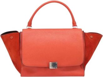 Celine Pre-owned Trapeze tas - Dames - Vintage Handtas - Oranje - ONE Size - Leer - Vintage