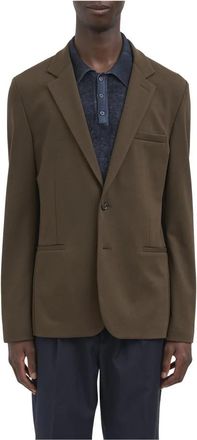 Paolo Pecora Jersey Jas - Heren - Blazers - Bruin - M - Jassen