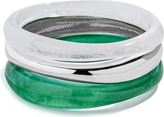 BaubleBar Raven Set of 3 Bangle Bracelets in Silver at Nordstrom