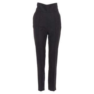 Alexandre Vauthier Wool Pleat Cropped Pants