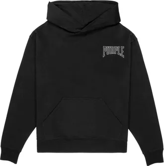 Purple Fallen Hoodie Black Black - men - Cotton - L