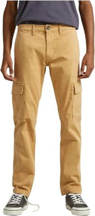Pepe Jeans London Leather Broeken - Heren - Slim Fit Broeken - Bruin - W36 L32 - Broeken