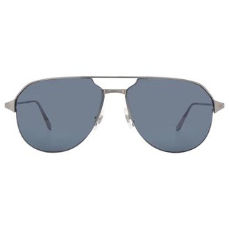 Cartier Santos de Cartier Grey Mirror Pilot Mens Sunglasses CT0229S 005 60