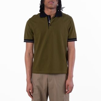 Ferragamo Ferragamo Mens Color Block Detail Polo Shirt, Size Small