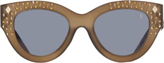 Frye Smoke Cat Eye Ladies Sunglasses 10262158.FRY BRNSMK