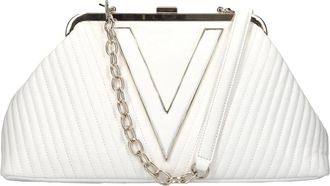Mario Valentino Belville Schoudertas - Dames - Clutches - Wit - ONE Size - Leer - Tassen