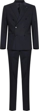 Lardini Single Breasted Suits - Heren - Business pakken - Blauw - L - Kostuums