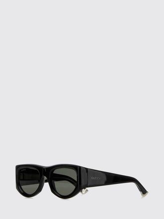 Gucci Occhiali da sole in acetato con montatura stondata e logo lettering