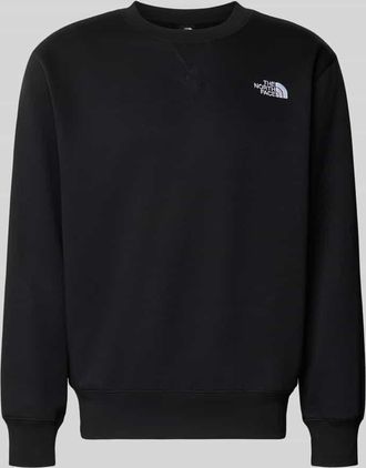 The North Face Relaxed Fit Sweatshirt mit Label-Stitching Modell ESSENTIAL in Black, Gr&ouml;&szlig;e XXL