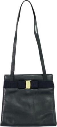 Ferragamo Pre-owned Shoulder Bags, female, Black, Size: ONE SIZE Pre-owned Shoulder Bag