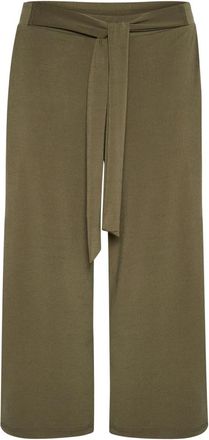 Kaffe Geknipte Grape Leaf Broek met Riem - Dames - Vrijetijds broeken - Groen - 2XL - Broeken