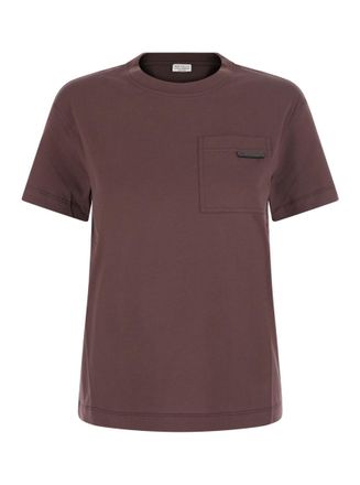 Brunello Cucinelli Brown Crew Neck T-Shirt