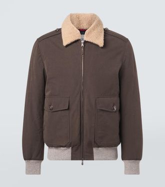Brunello Cucinelli Shearling-trimmed blouson jacket