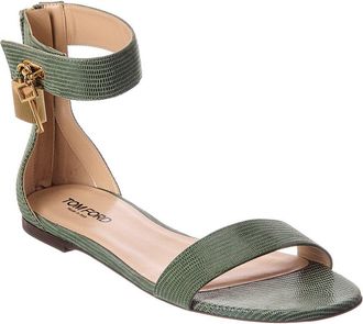 Tom Ford Snake-Embossed Leather Sandal