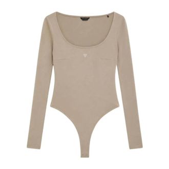 Guess Mujer, Camisetas, Beige, Talla: XS
