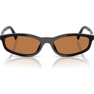Miu Miu 54mm Irregular Sunglasses in Black /Brown at Nordstrom