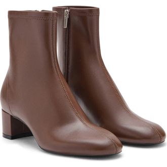 Mango Round Toe Bootie in Chocolate at Nordstrom, Size 6.5Us