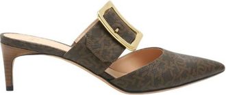 Bally Jemina 55 Monogram Pointed Toe Mules, Brand Size 37 ( US Size 6.5 )