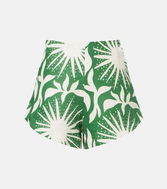 Cala de la Cruz Shorts Bahamas de lino estampados
