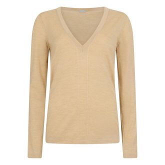Malo Dames, Truien, Beige, Maat: L
