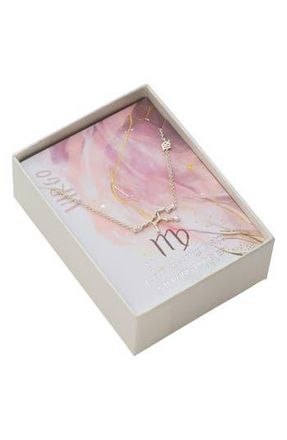 Sterling Forever 14K Gold Plated Station Constellation Pendant Necklace in Silver - Virgo at Nordstrom Rack