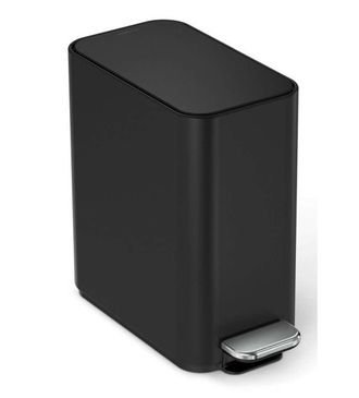 Simplehuman Papelera 5 L, Con Bolsillo Para Bolsa, Negro Mate Cw2101